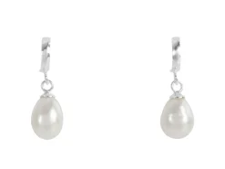 Sterling Silver Fresh Water Cultured Pearls Drop Earrings