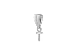 Sterling Silver Grooved Bail With 3mm Thread Cup