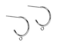 Sterling Silver Half Hoop And Ring Earrings Pack of 2, 100% Recycled Silver