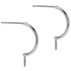 Sterling Silver Half Hoop And Peg Earrings Pack of 2, 100% Recycled Silver