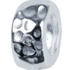 Sterling Silver Hammered Effect Charm Bead