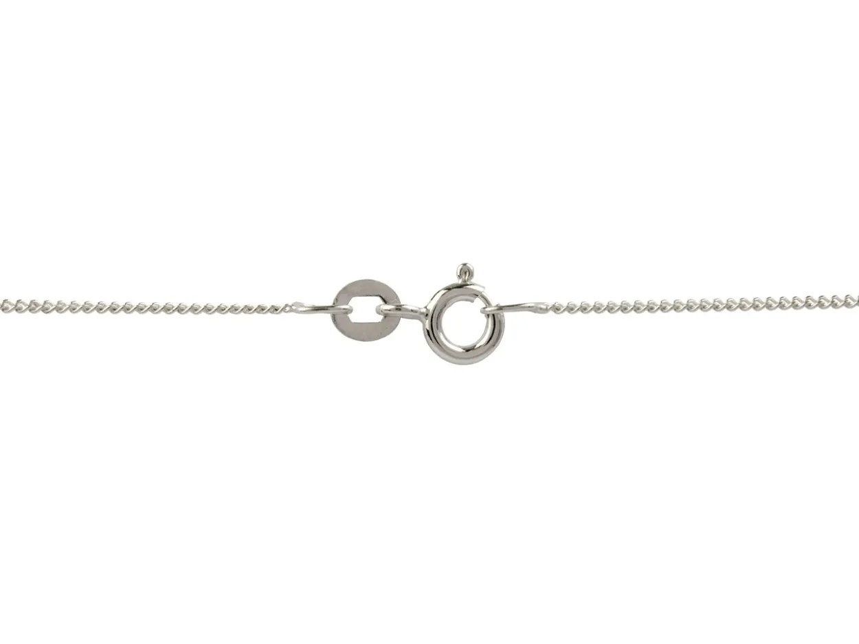 Sterling Silver Hanging Heart Pendant On 16"/40cm Chain