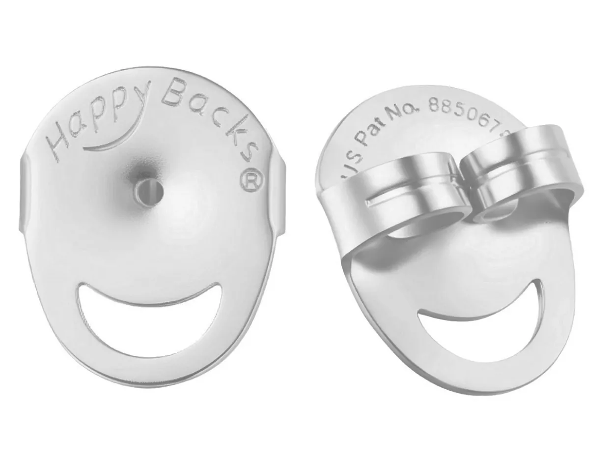 Sterling Silver Happy Backs® Scroll Large Pack of 2