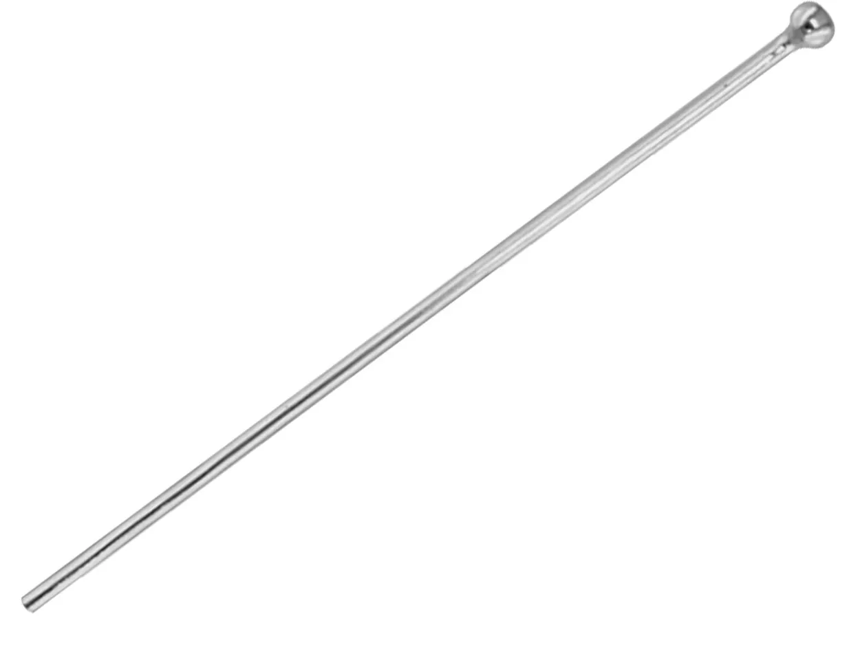 Sterling Silver Head Pin 75mm Pack of 20, With 2mm Bead