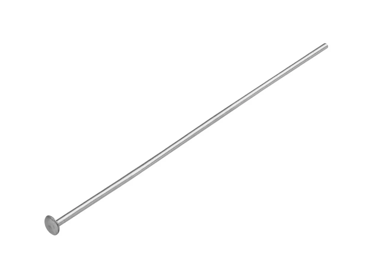 Sterling Silver Head Pin 38/40mm Pack of 20, 100% Recycled Silver