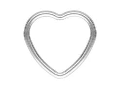 Sterling Silver Heart Connector Charms 10mm Pack of 10