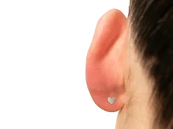Sterling Silver Heart Labret Tube 4.5mm