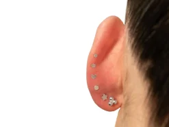 Sterling Silver Heart Labret Tube 4.5mm