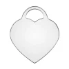 Sterling Silver Heart Lock 16mm Stamping Blank