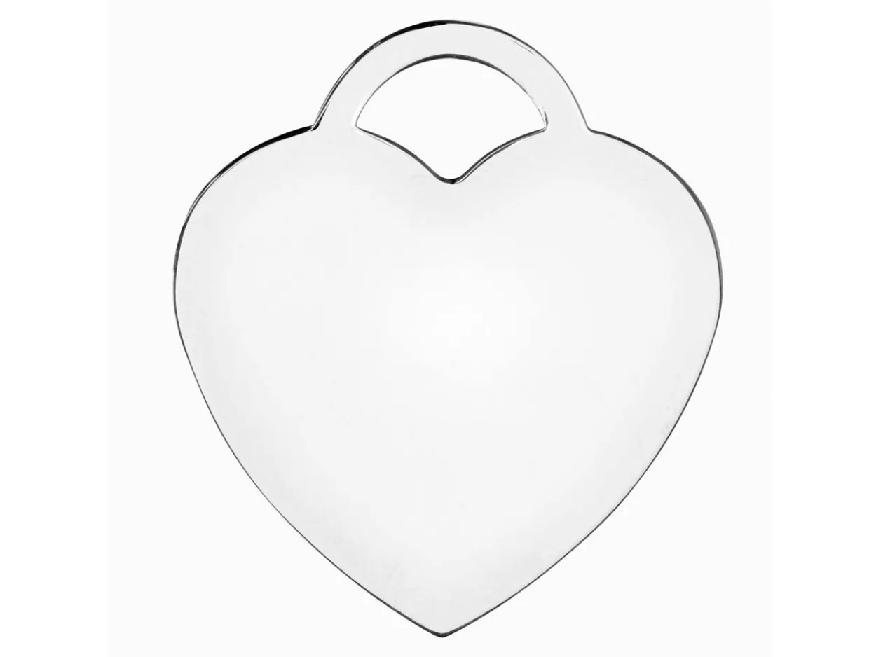 Sterling Silver Heart Lock 19mm Stamping Blank