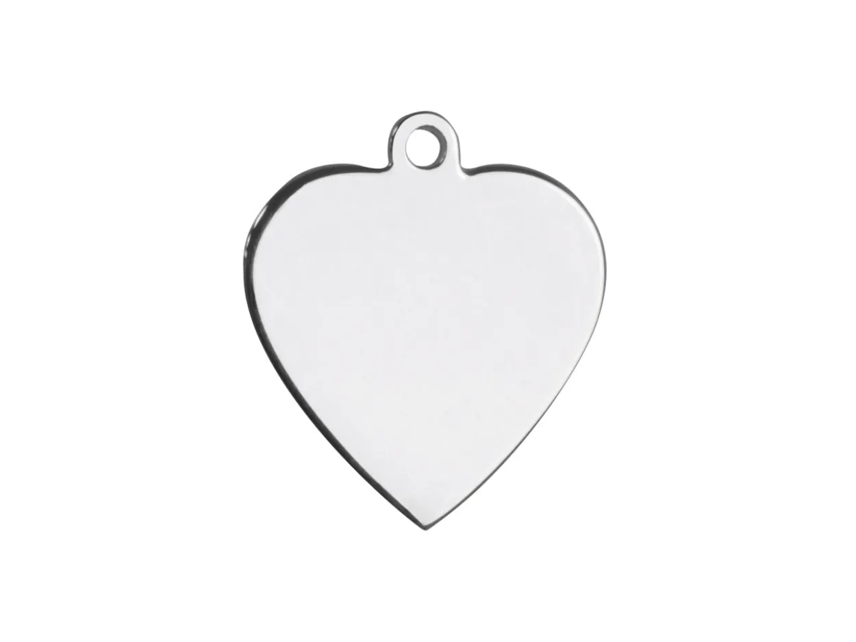 Sterling Silver Heart 15mm Stamping Blank Pack of 3