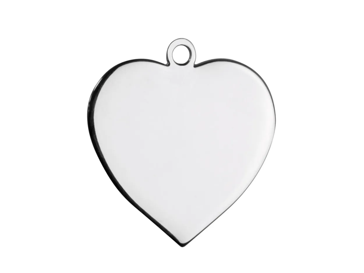 Sterling Silver Heart 20mm Stamping Blank Pack of 3