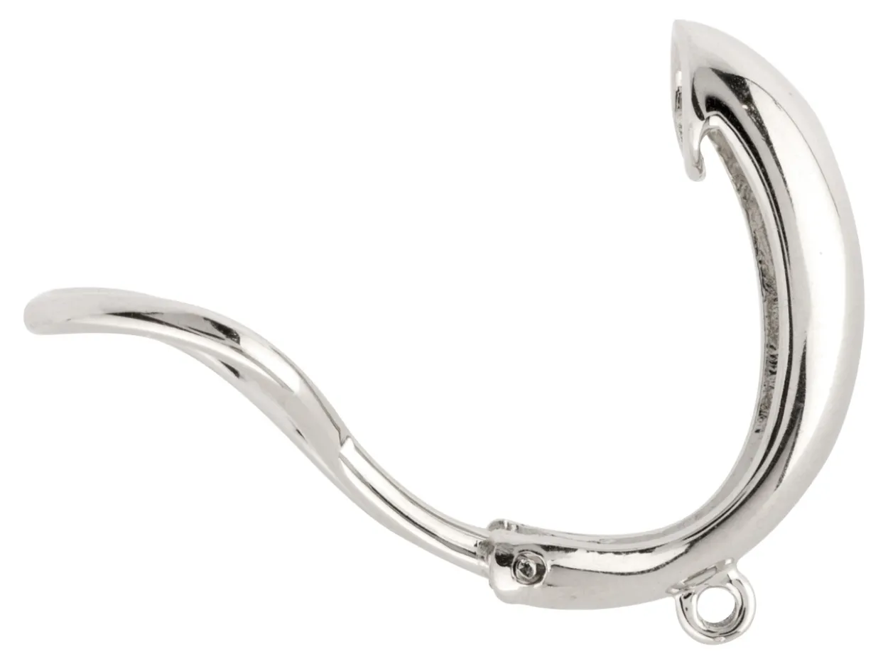 Sterling Silver Heavy Ear Clip With Ring Pack of 2