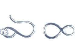 Sterling Silver Hook And Ring Clasp 20mm Hook, 20mm Figure Of 8 Ring
