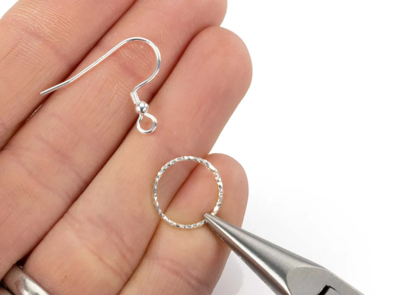 Sterling Silver Hook Wires, Pack of 6, With Bead And Loop