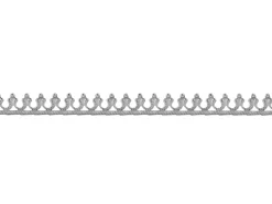 Sterling Silver Horseshoe And Bead Gallery Strip 3.8mm