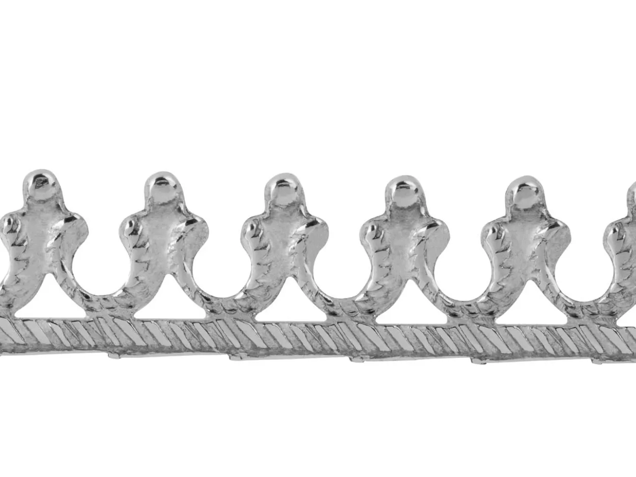Sterling Silver Horseshoe And Bead Gallery Strip 3.8mm