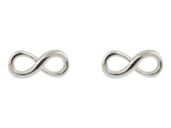 Sterling Silver Infinity Stud Earrings