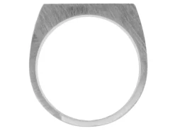 Sterling Silver Initial Rectangular Ring 13x6mm Hallmarked Head Depth 0.9mm Size K, 100% Recycled Silver