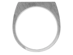 Sterling Silver Initial Rectangular Ring 14x8mm Hallmarked Head Depth 1.5mm Size O, 100% Recycled Silver