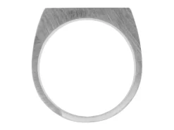 Sterling Silver Initial Rectangular Ring 14x7mm Hallmarked Head Depth 1.5mm Size L1/2, 100% Recycled Silver
