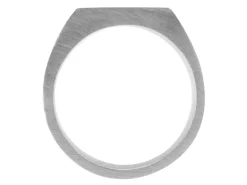 Sterling Silver Initial Square Ring Hallmarked 12x12mm Head Depth 2.8mm Size T