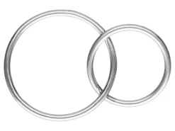 Sterling Silver Interlocking Rings 16mm And 12mm
