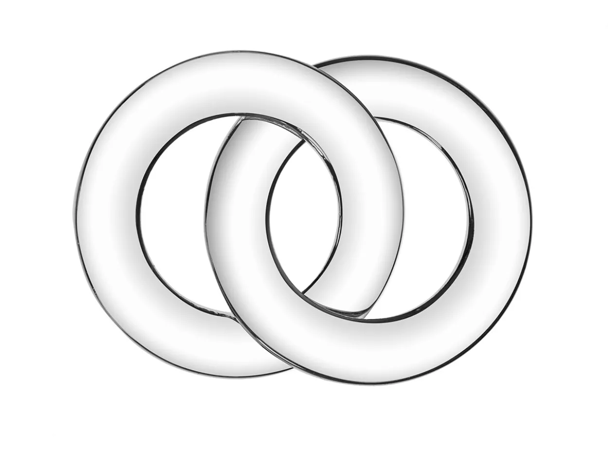 Sterling Silver 2 Interlocking Rings 20mm Stamping Blank