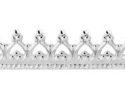 Sterling Silver Inverted Heart Small Gallery Strip 3.8mm