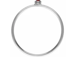 Sterling Silver January Birthstone Stacking Ring 2mm Garnet Cubic Zirconia