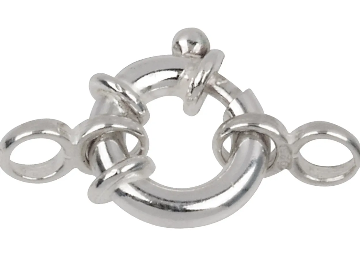 Sterling Silver Jumbo Bolt Ring 13mm, 2 Figure Of 8 Jump Rings