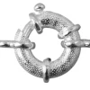 Sterling Silver Jumbo Bolt Ring 16.5mm, 2 Figure Of 8 Jump Rings Textured Finish