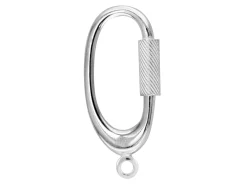 Sterling Silver Key Ring Screw Oval