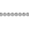 Sterling Silver Large Rosette Berry Gallery Strip 5mm