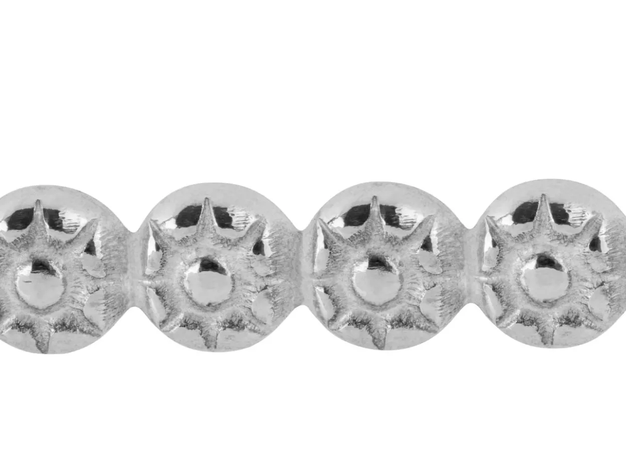 Sterling Silver Large Rosette Berry Gallery Strip 5mm