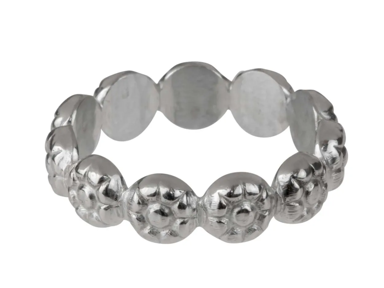 Sterling Silver Large Rosette Berry Gallery Strip 5mm