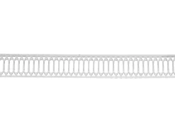 Sterling Silver Large Stencil Ribbon Gallery Strip 13.0mm