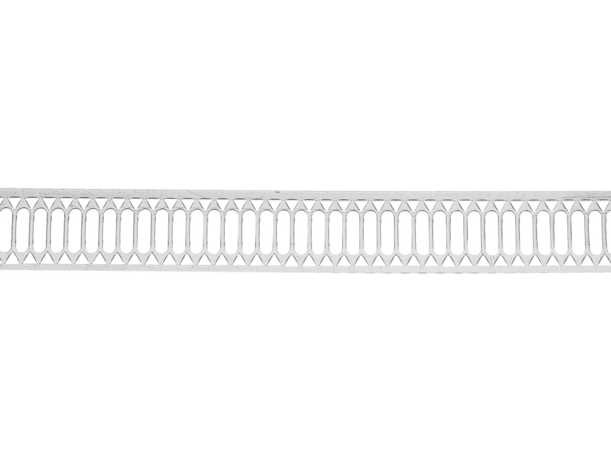 Sterling Silver Large Stencil Ribbon Gallery Strip 13.0mm