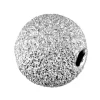 Sterling Silver Laser Cut 5mm 2 Hole Beads Frosted/sparkle Finish Pack of 10