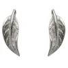 Sterling Silver Leaf Design Stud Earrings