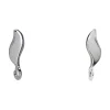 Sterling Silver Leaf Ear Stud And Ring 5mm Pack of 2, 100% Recycled Silver