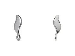 Sterling Silver Leaf Ear Stud And Ring 5mm Pack of 2, 100% Recycled Silver