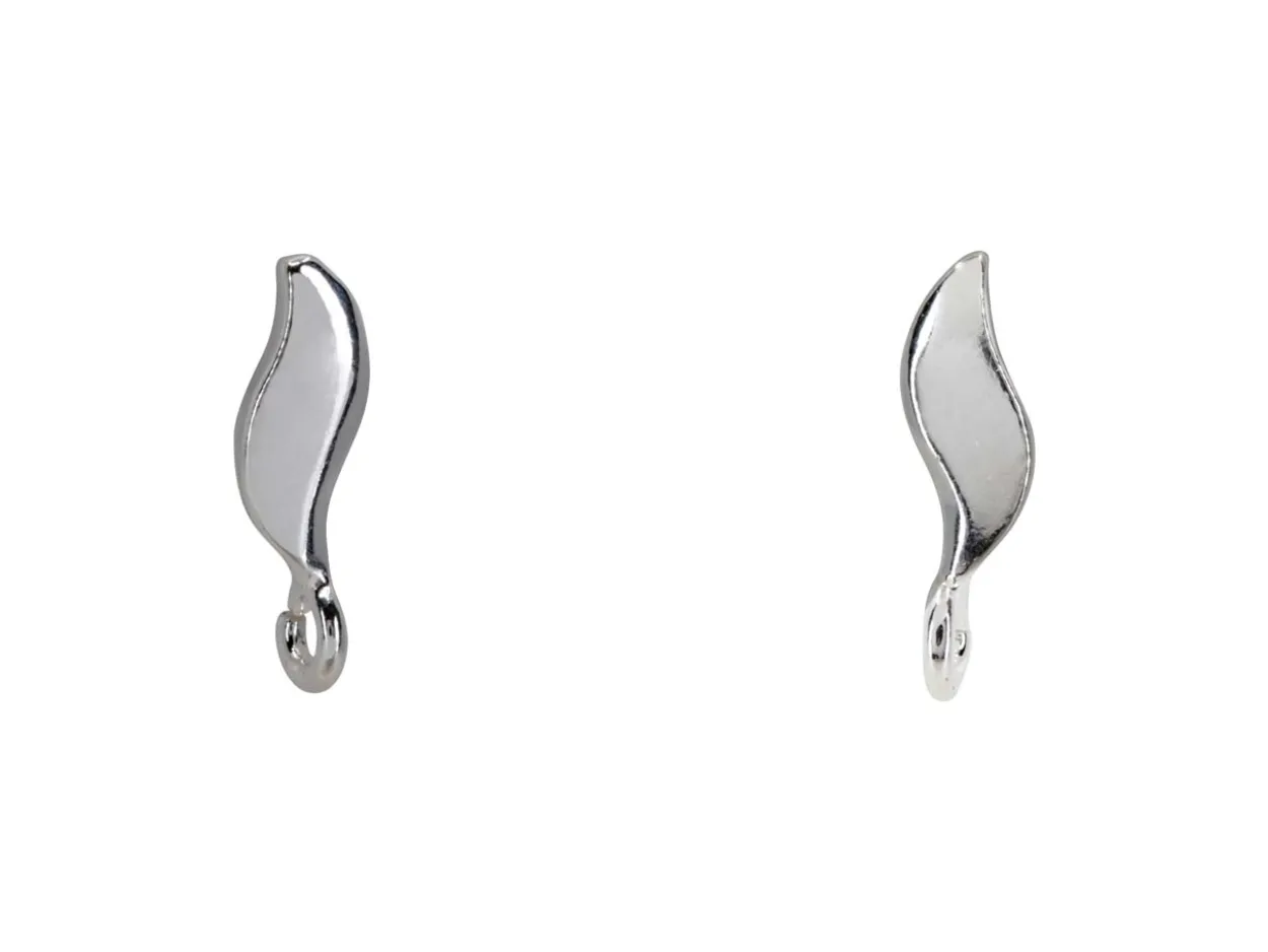 Sterling Silver Leaf Ear Stud And Ring 5mm Pack of 2, 100% Recycled Silver