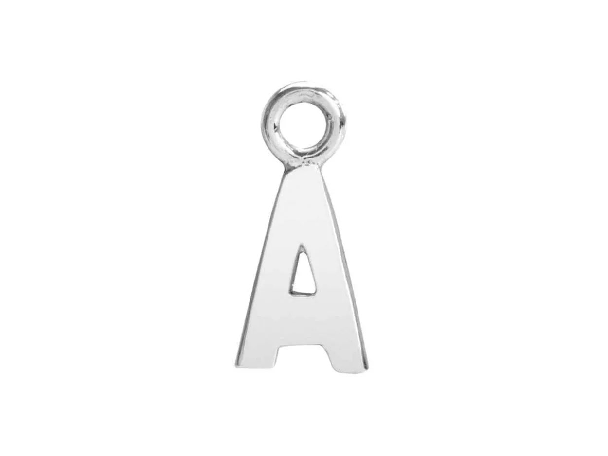 Sterling Silver Letter A Initial Charm