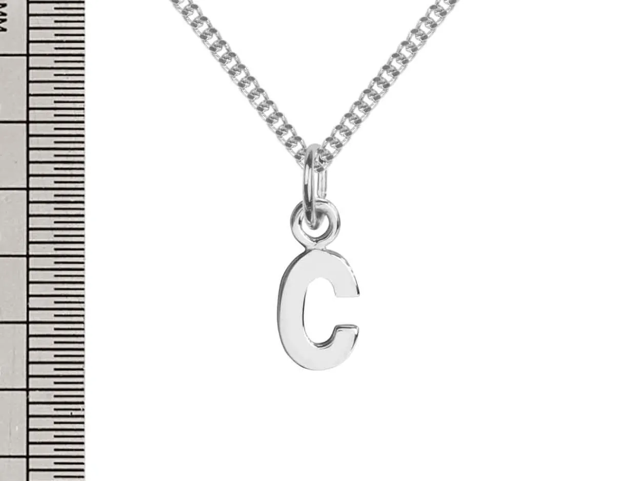 Sterling Silver Letter C Initial Charm