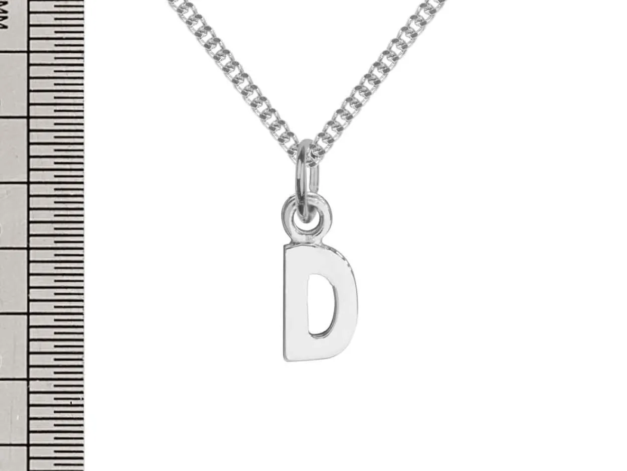 Sterling Silver Letter D Initial Charm