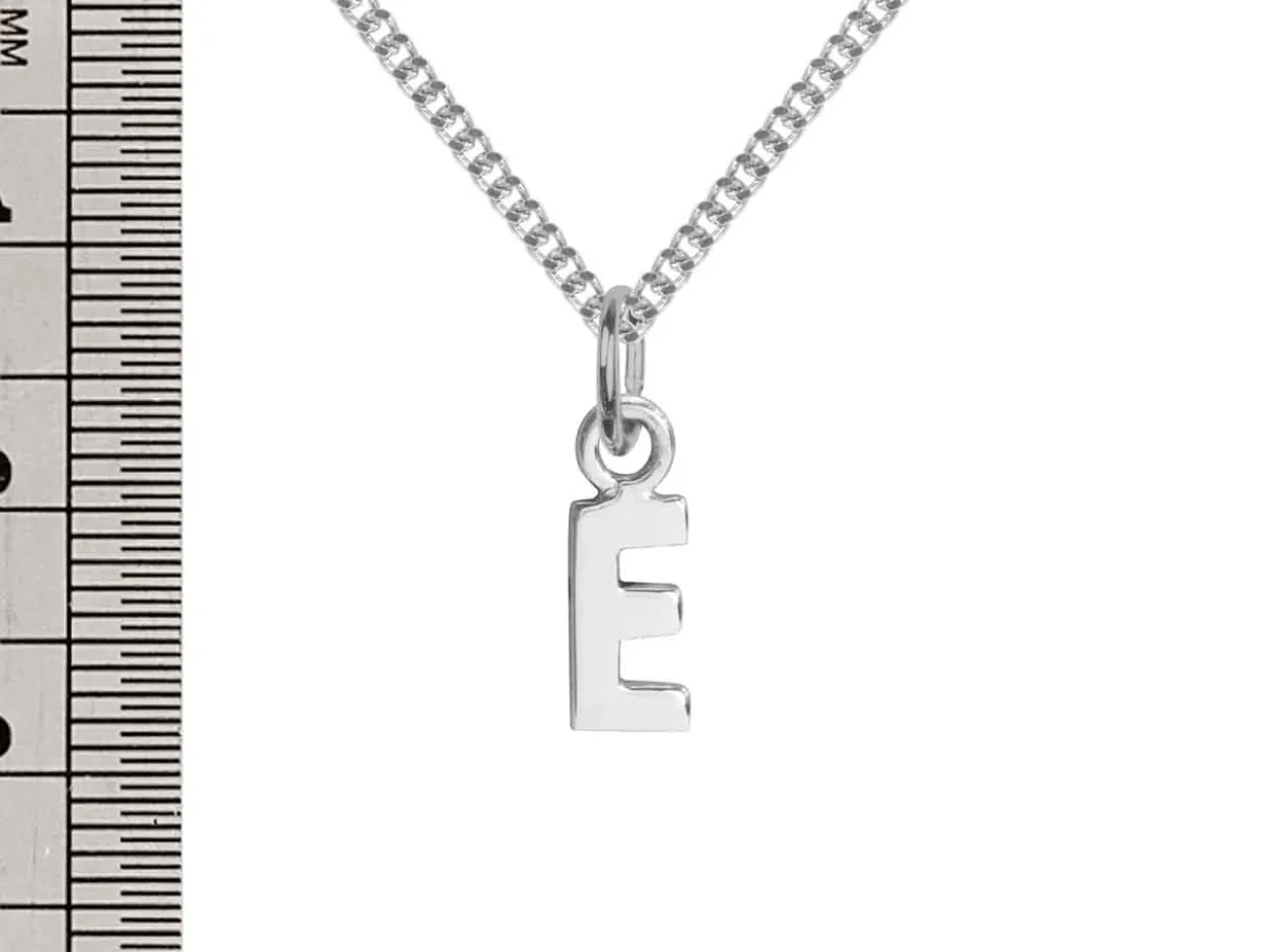 Sterling Silver Letter E Initial Charm