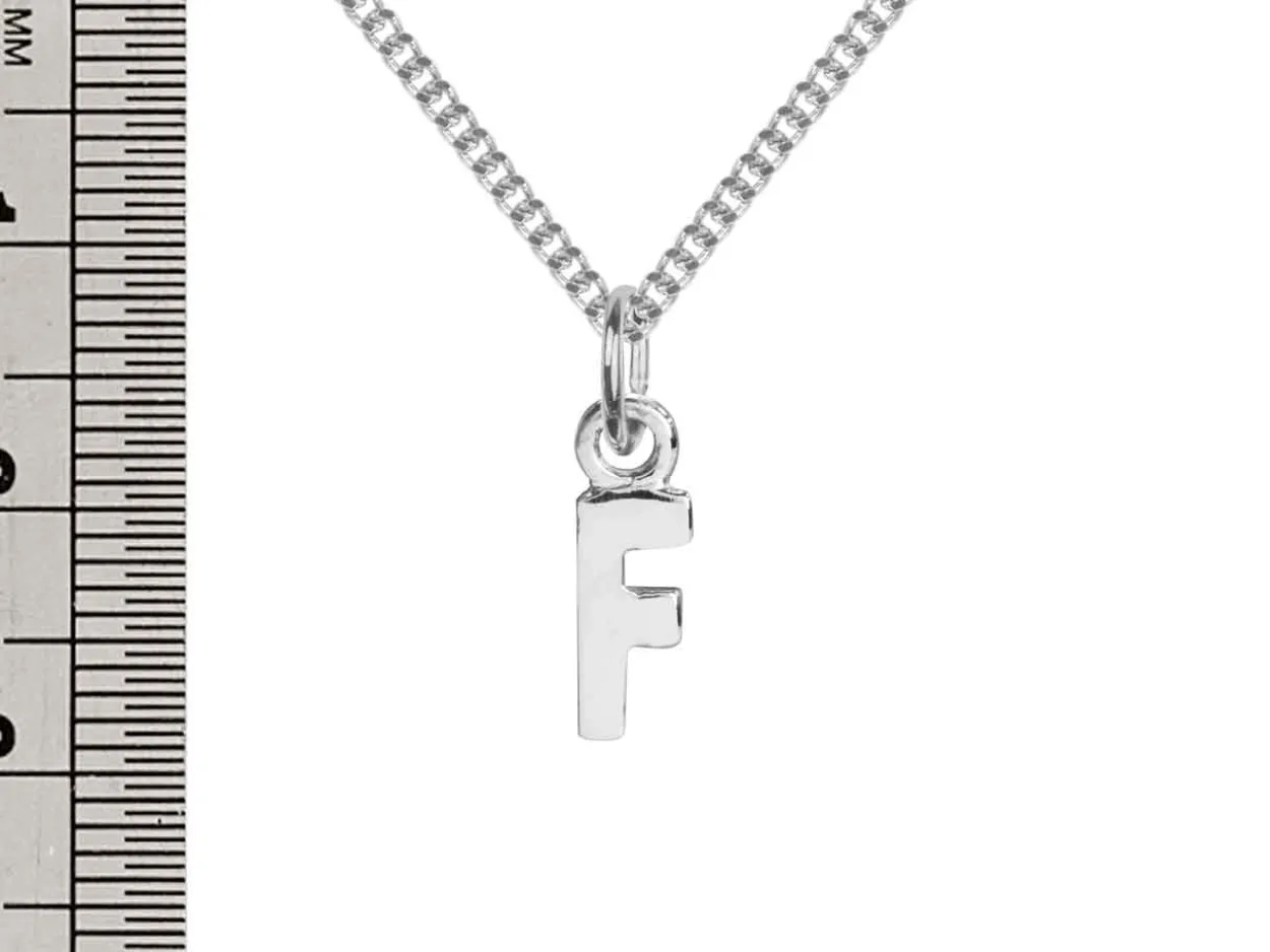 Sterling Silver Letter F Initial Charm