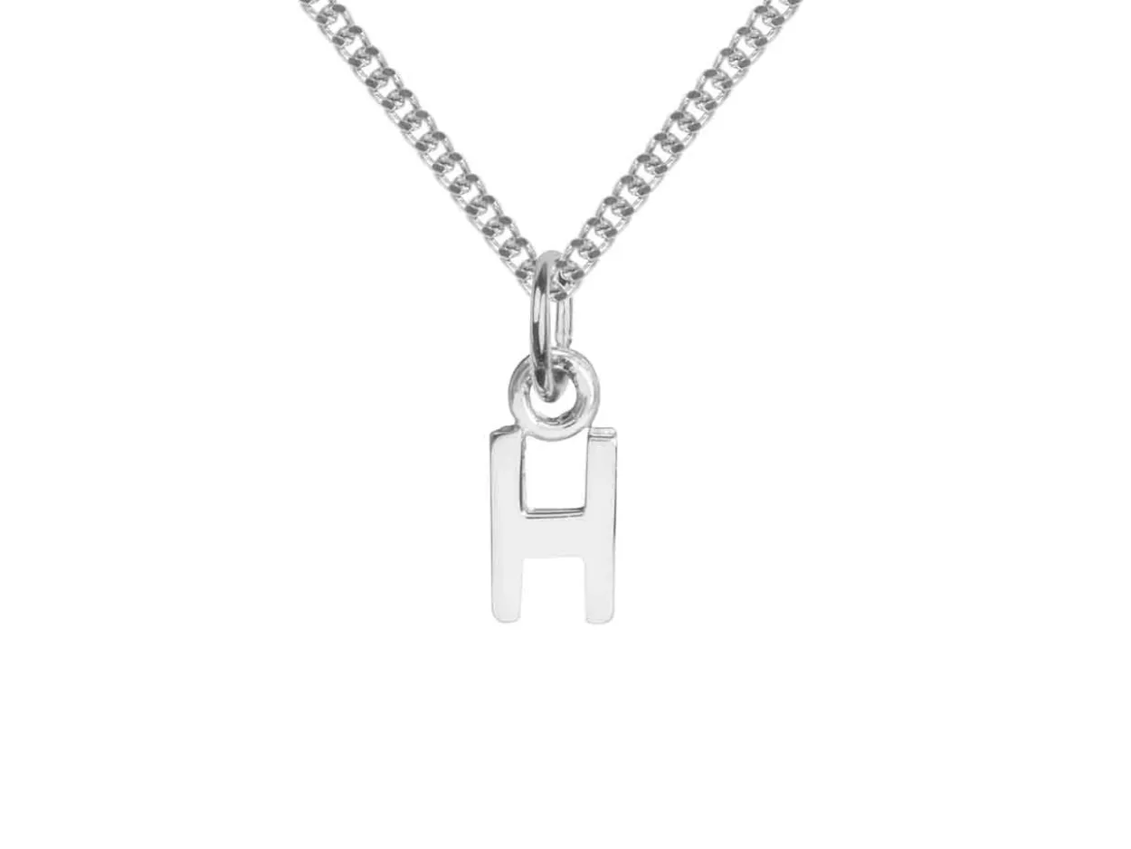 Sterling Silver Letter H Initial Charm