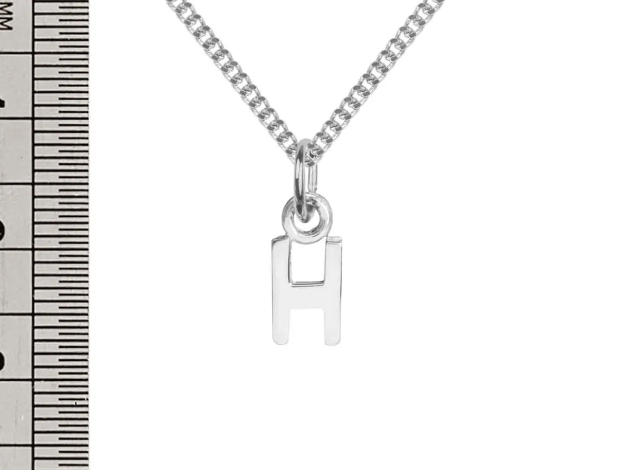 Sterling Silver Letter H Initial Charm